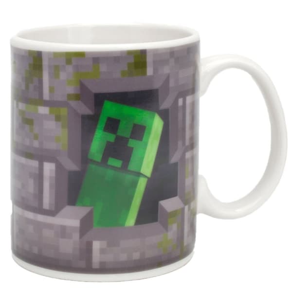 Minecraft Creeper Heat Changing Mug Grey/Green One Size