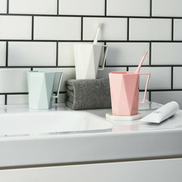 Mugg i Plast, Geometrisk - Mintgrön
