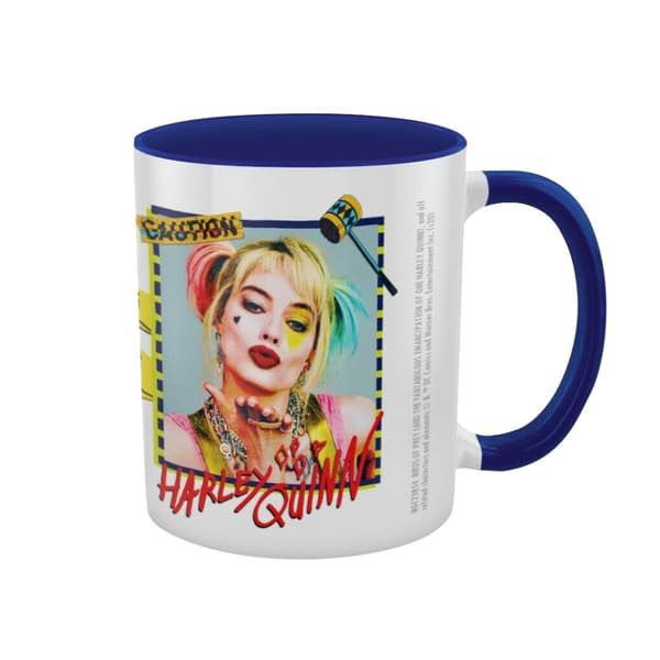 Birds Of Prey Varning Harley Quinn Mug White/Blue One Size