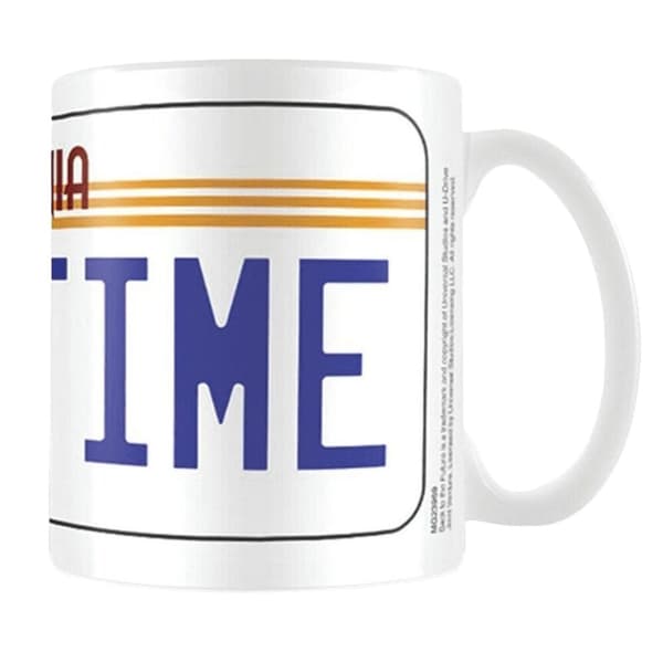 Back To The Future Mug med nummerplade White/Blue/Yellow One Size