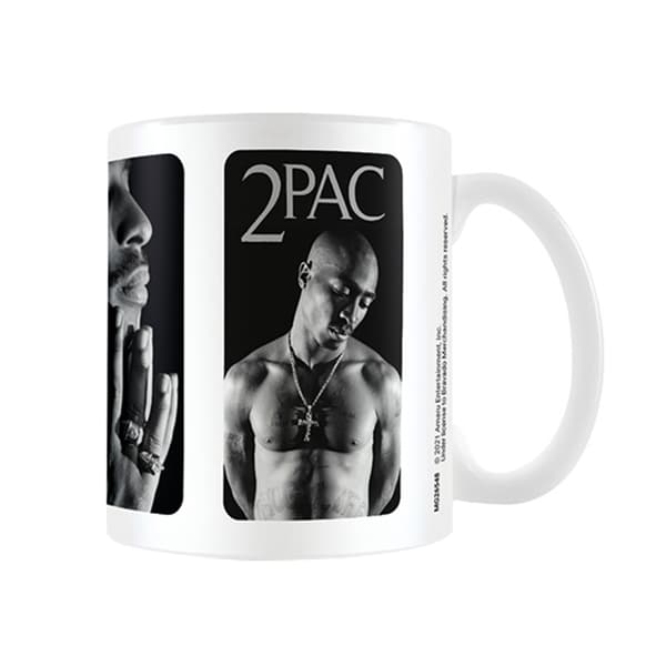 Tupac Shakur Døm mig krus White/Black/Grey One Size
