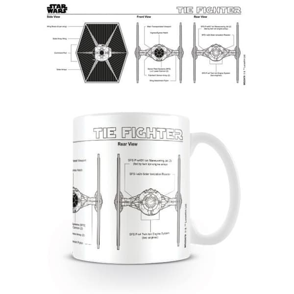 Star Wars Tie Fighter-skitsekrus White/Black One Size
