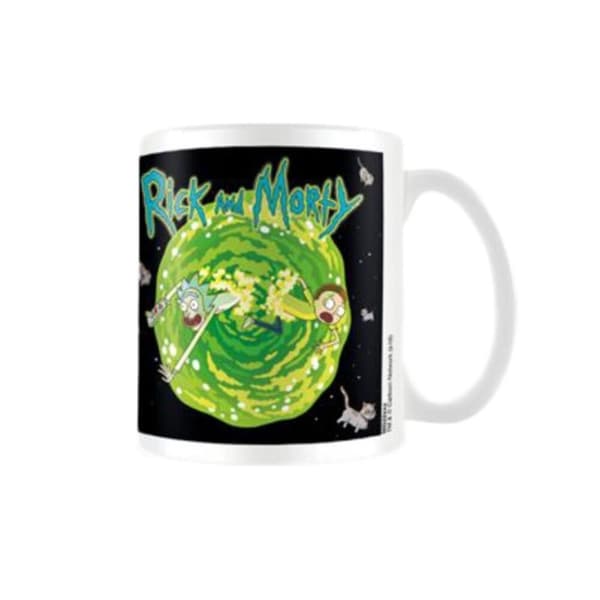 Rick And Morty Floating Cat Mug Black/Green/White One Size