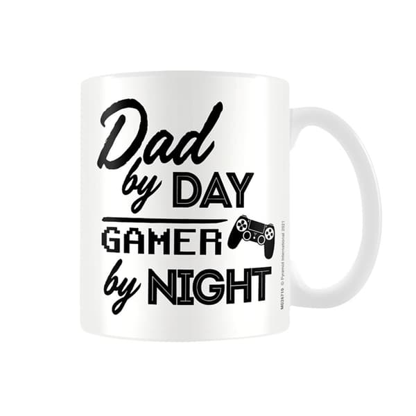 Pyramid International Pappa på dagen Gamer på natten Mug White/Black One Size