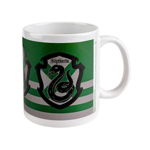 Harry Potter Slytherin Stripe krus Green/Grey/Black One Size