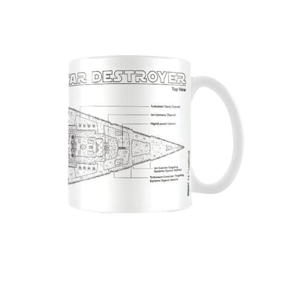 Star Wars Star Destroyer Sketch krus White/Black One Size