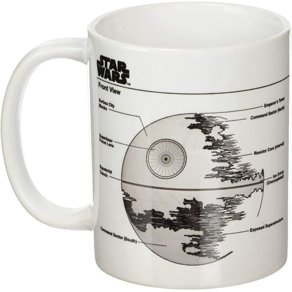 Star Wars Dødsstjernen skitse krus White/Black/Grey One Size