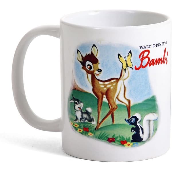 Bambi Vintage Mug White/Green/Brown One Size