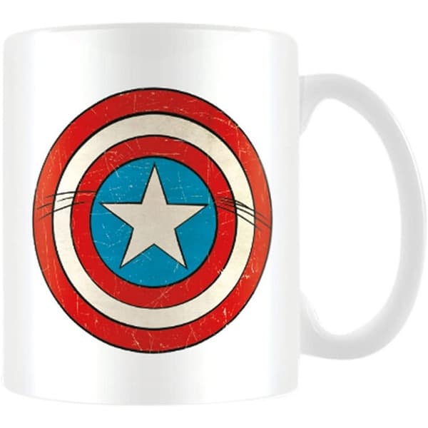 Marvel Shield Captain America Mug White/Red/Blue One Size