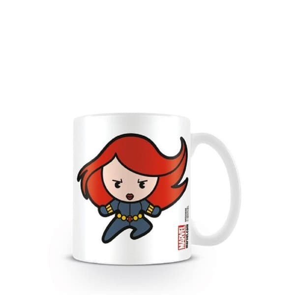Marvel Kawaii Black Widow Mug White/Red/Grey One Size