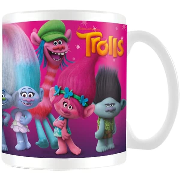 Trolls Karakterer Mug Pink/White/Blue One Size