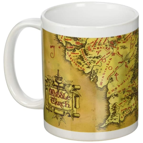 The Lord Of The Rings Middle Earth Mug Brown/White One Size