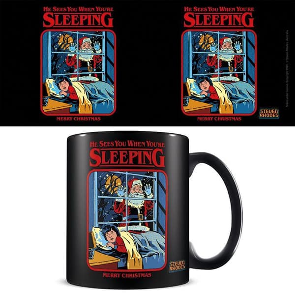 Steven Rhodes He Sees You When You´re Sleeping Mug Black/Red/Blue One Size