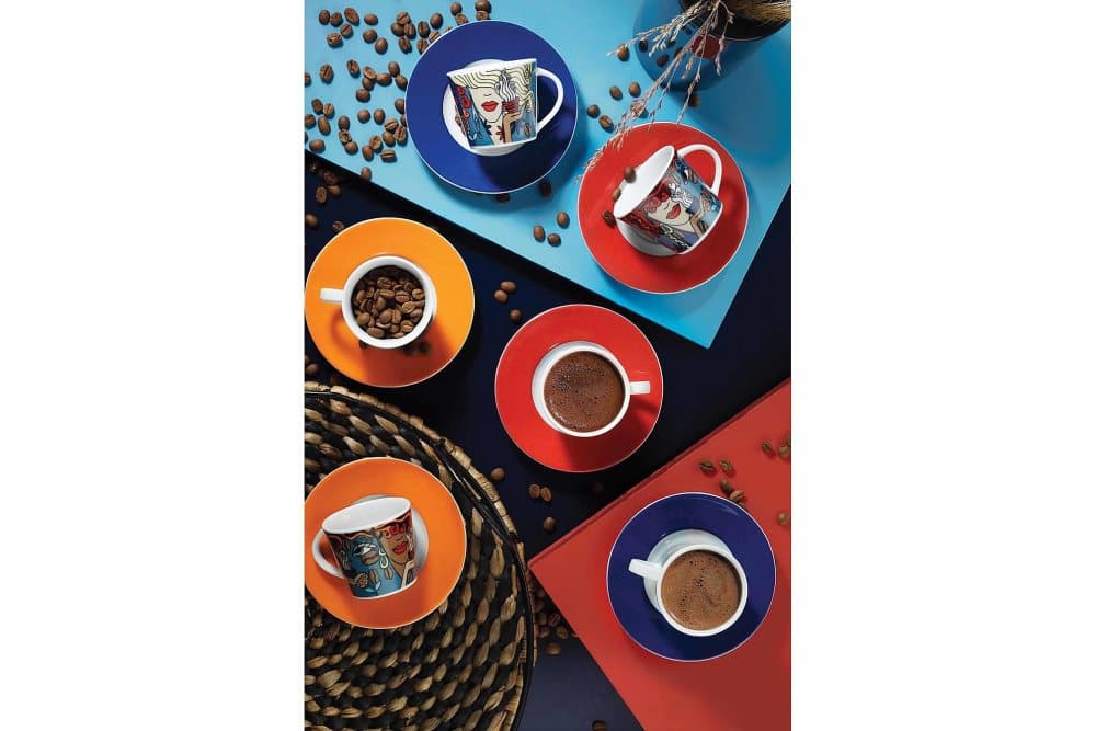 KAFFESERVIS 12-pack Flerfärgad