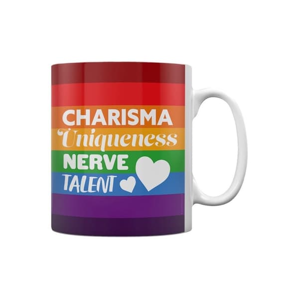 Grindstore Charisma, Uniqueness, Nerve & Talent Rainbow Mug