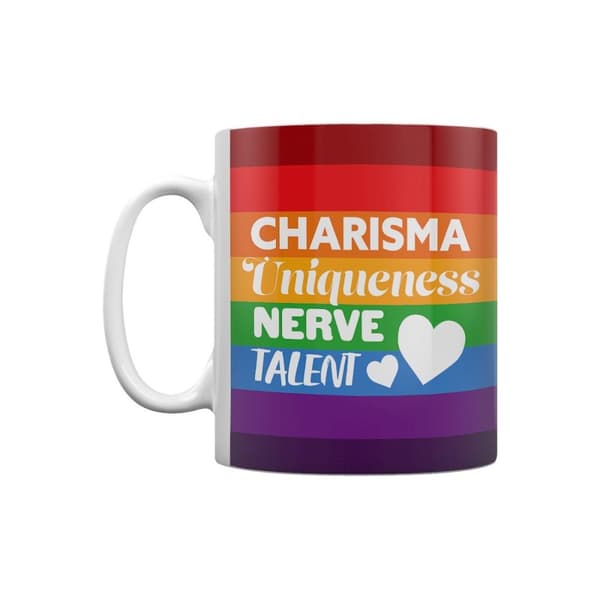 Grindstore Charisma, Uniqueness, Nerve & Talent Rainbow Mug Multicoloured One Size