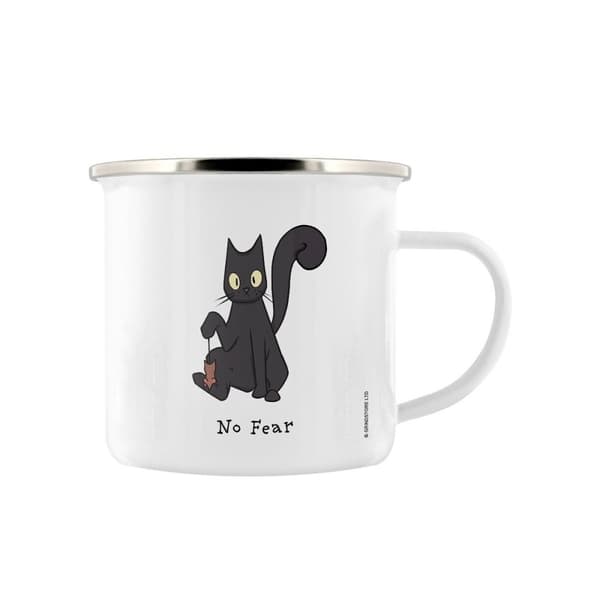 Spooky Cat Att bli spöklik, skapa ett hopkok & ingen rädsla Emaljmugg