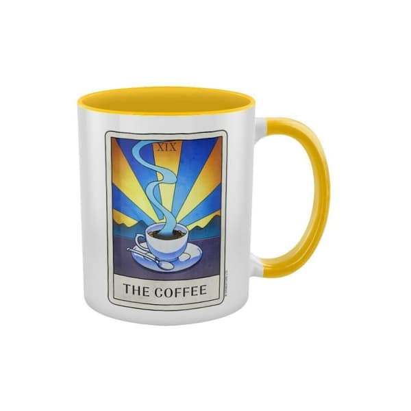 Deadly Tarot The Coffee Inner Two Tone Mug Yellow/White One Size