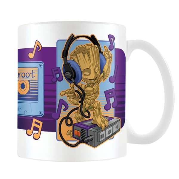 Guardians Of The Galaxy Jag är Groot Kassettmugg White/Purple/Brown One Size