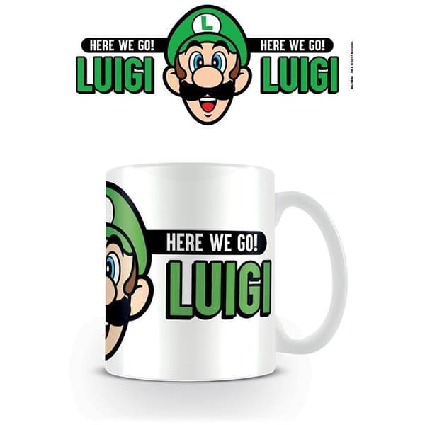 Super Mario Here We Go Luigi Mug