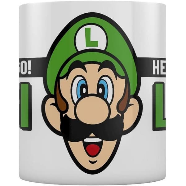 Super Mario Here We Go Luigi Mug