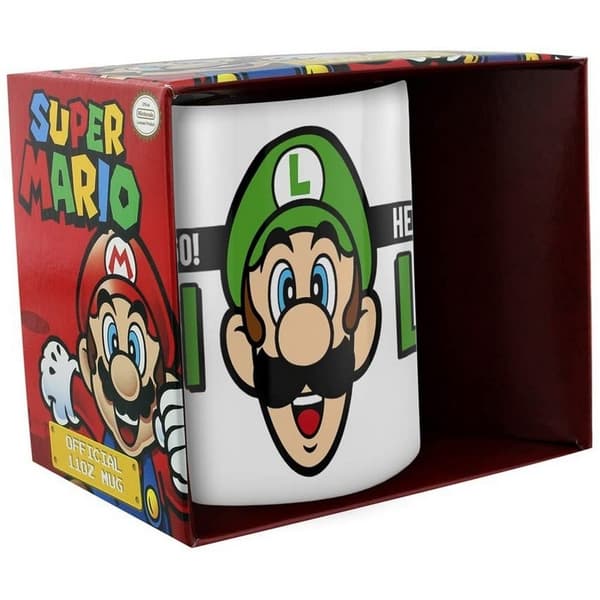 Super Mario Here We Go Luigi Mug