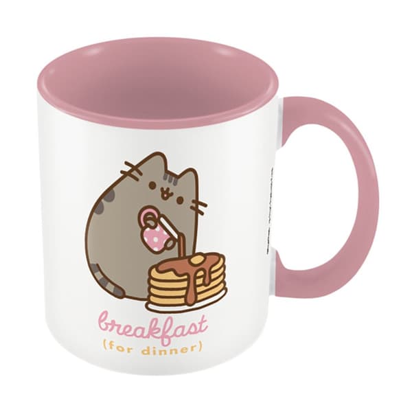 Pusheen Breakfast Contrast Mug Pink/White One Size
