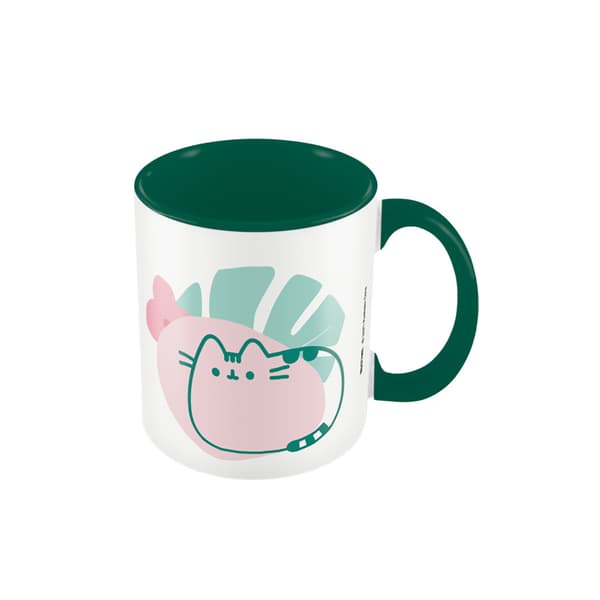 Pusheen Tropisk kontrast krus Green/White One Size