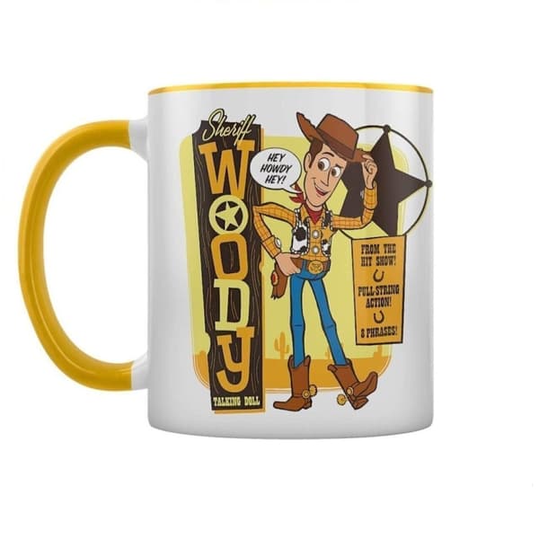 Toy Story 4 Inner Two Tone Woody Mug Yellow/White/Brown One Size