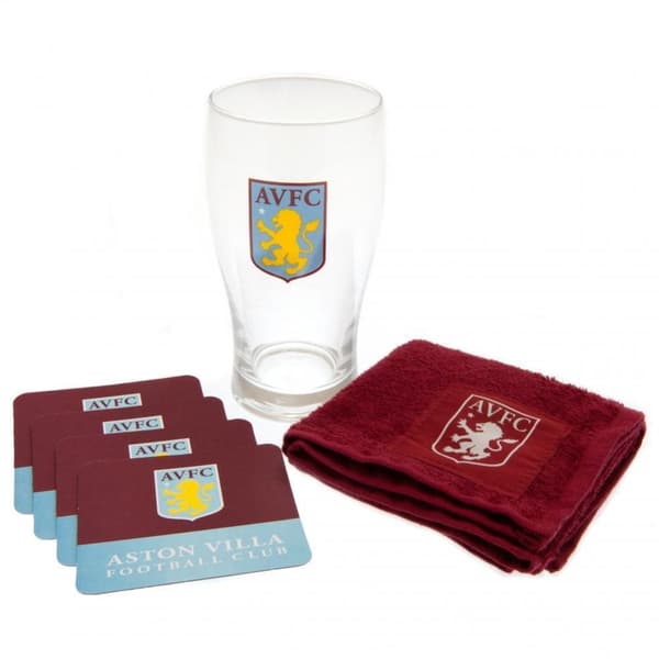 Aston Villa FC Sæt med ordmærke Claret Red/Blue One Size