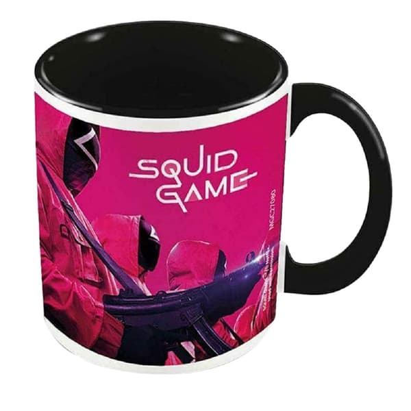 Squid Game Mask Man Mug Pink/Black/White One Size