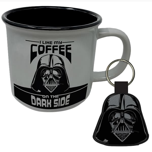 Star Wars Jeg kan lide min kaffe på den mørke side krus sæt Black/Grey One Size