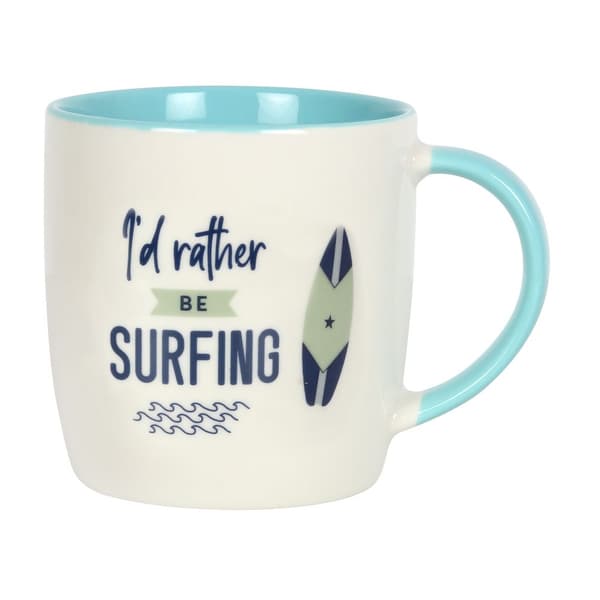 Something Different I´d Rather Be Surfing Keramisk mugg White/Blue One Size
