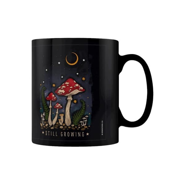 Magical Mushrooms Still Growing Mug Black/Beige/Red One Size