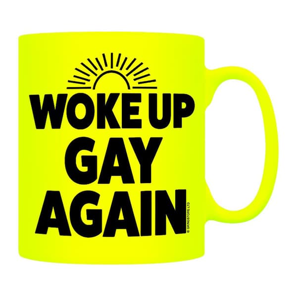 Grindstore Woke Up Gay Again Neon Mug