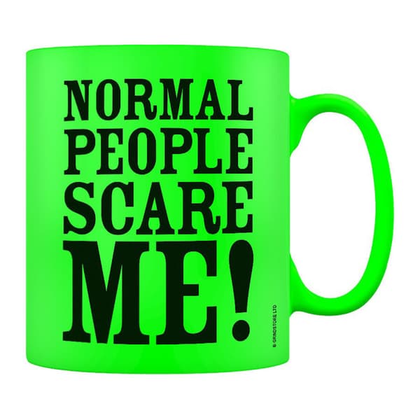 Grindstore Normal People Scare Me Neon Mug