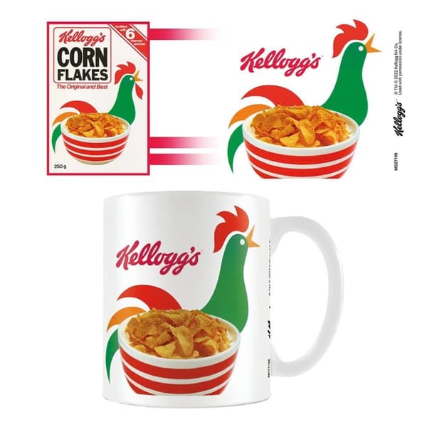 Kelloggs Corn Flakes boks krus White/Red/Green 12cm x 10.5cm x 8.7cm