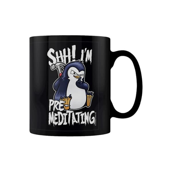 Psycho Penguin Shh! Jag förmediterar Mug Black/White One Size