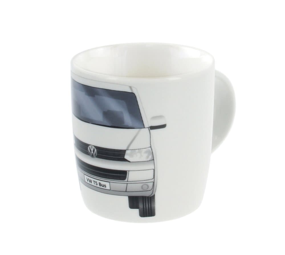 BRISA VW Collection - Volkswagen Bus T5 Camper Van Transporter Kaffekopp (White)