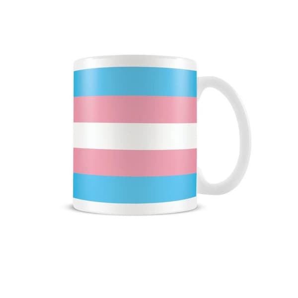 Pyramid International Transgender Flag Mug White/Pink/Blue One Size