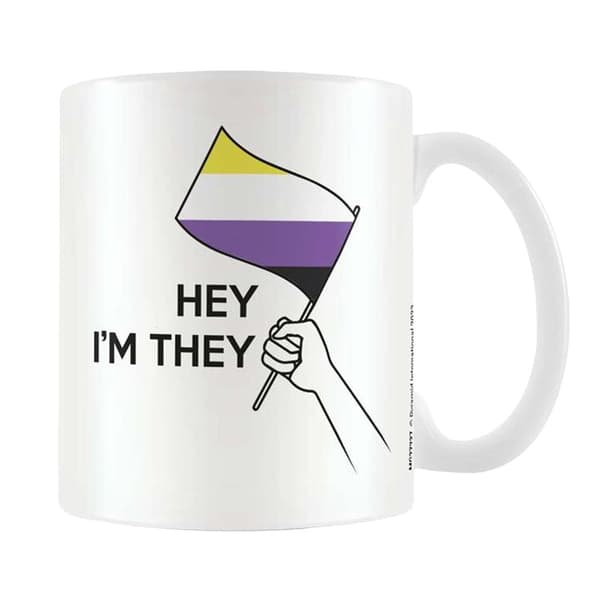 Pyramid International Ikke binært krus White/Black/Purple One Size