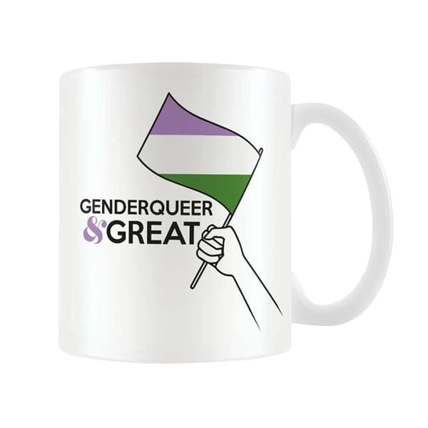 Pyramid International Genderqueer krus White/Black/Purple One Size