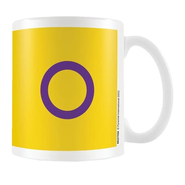 Pride Intersex Flag Mug Yellow/White/Purple One Size