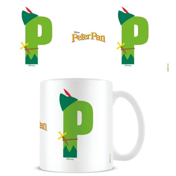 Peter Pan P Alphabet Mug White/Green One Size