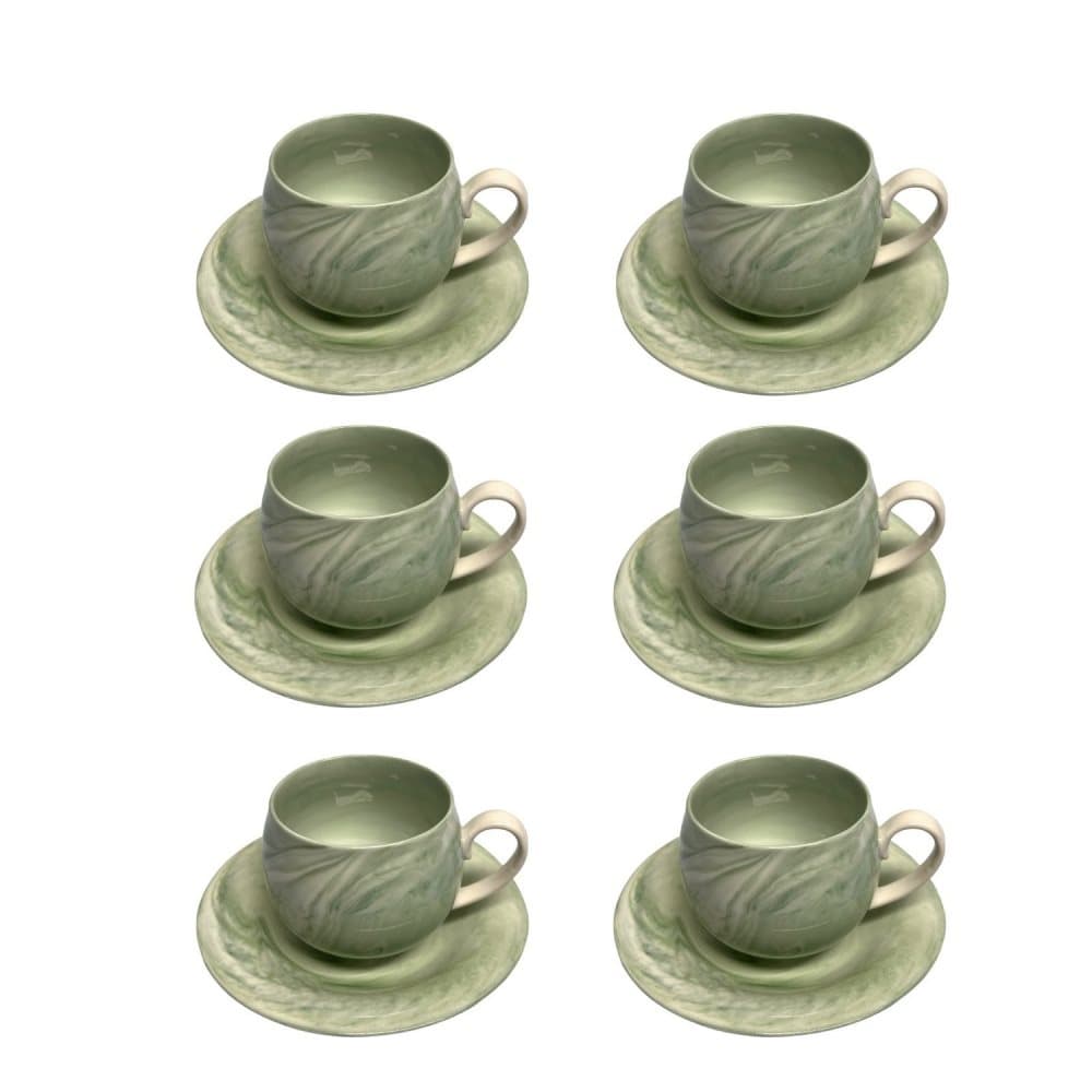 Kaffe och Te koppar 12 delar | 6 Personer