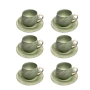 Kaffe och Te koppar 12 delar | 6 Personer