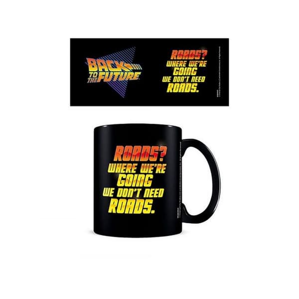 Back To The Future Vi behöver inga vägar Mug Black/Yellow One Size