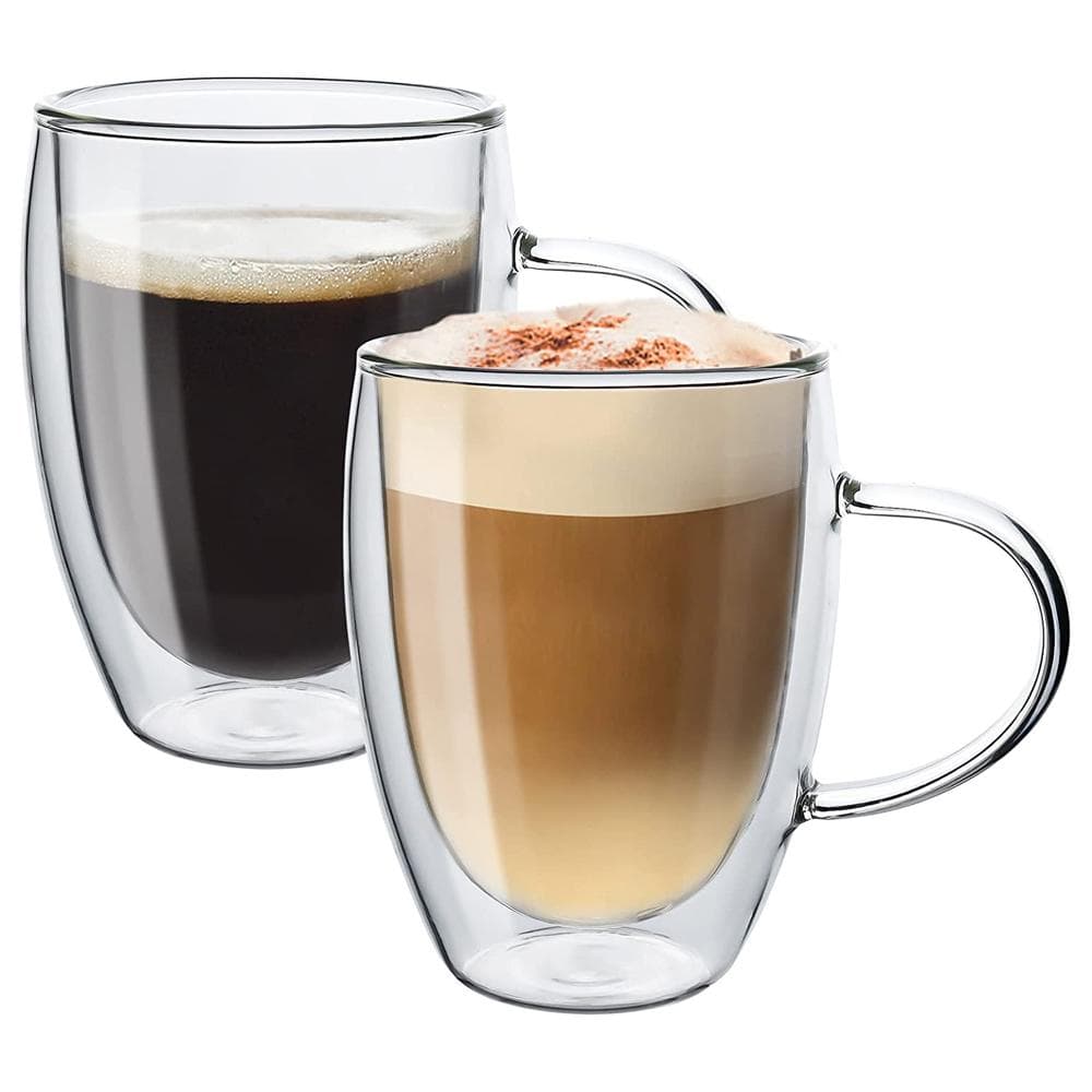 Dubbelväggade Termosglas Tumblerglas glas 350ML 2-Pack