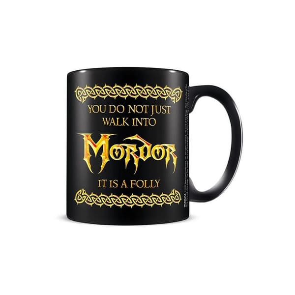 The Lord Of The Rings Walk Into Mordor Mug Black/Yellow One Size