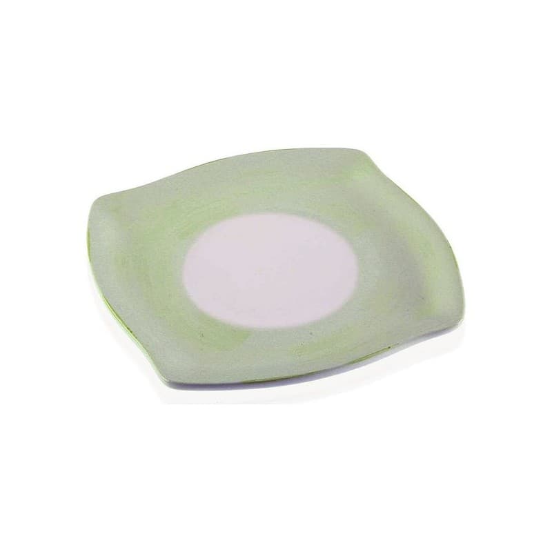 Tallrik Keramik Vit/Grön